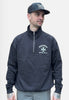 Black shovel skull half zip- comfort fit