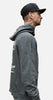 Grey washed shovel skull hooded sweat - comfort fit