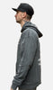 Grey washed shovel skull hooded sweat - comfort fit