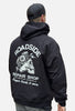 Black heavyweight skull hoodie - comfort fit