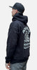Black heavyweight skull hoodie - comfort fit