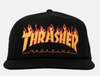 THRASHER NEW FLAME EMBROIDERED MESH CAP BLACK OS