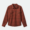 BRIXTON BOWERY STRETCH L/S FLANNEL - SEPIA TERRACOTTA
