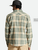 BRIXTON BOWERY STRETCH L/S FLANNEL - TREKKING GREEN/OAT MILK