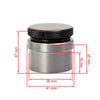 Aluminium Gas Cap black with knurl and weld-in bung