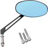 MIRROR NESS STEALTH II OVAL W/ 6" STEM BLUE REFLECTOR BLACK