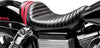 SEAT STUBS SPOILER SOLO TUCK & ROLL BLACK W/RED STRIPES