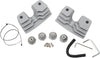 SPARK PLUG HEAD BOLT COVERS FINNED SILVER