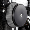 AIR FILTER KIT BIG SUCKER STAGE 1 SMOOTH WITH SYNTHETIC AIR FILTER WITH BLACK STEEL COVER