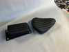 The Miller Bates style replica solo seat black tuck n roll + pillion
