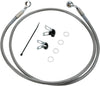 FRONT BRAKE LINE STAINLESS STEEL EXTENDED 8"