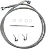 FRONT BRAKE LINE STAINLESS STEEL EXTENDED 8"