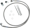 FRONT BRAKE LINE STAINLESS STEEL EXTENDED 4"
