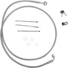 FRONT BRAKE LINE STAINLESS STEEL EXTENDED 8"