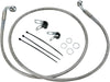 FRONT BRAKE LINE STAINLESS STEEL EXTENDED 4"