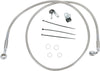 FRONT BRAKE LINE STAINLESS STEEL EXTENDED 2"