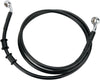 FRONT BRAKE LINE BLACK VINYL COATED STAINLESS STEEL EXTENDED 8"