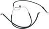 FRONT BRAKE LINE BLACK VINYL COATED STAINLESS STEEL EXTENDED 10"