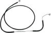 FRONT UPPER BRAKE LINE BLACK VINYL COATED STAINLESS STEEL EXTENDED 8"