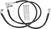 REAR BRAKE LINE BLACK VINYL COATED STAINLESS STEEL EXTENDED 2"
