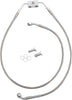 BRAKE LINE STAINESS STEEL CLEAR COATED FRONT/UPPER/LOWER EXTENDED +4"