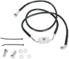 BRAKE LINE STAINESS STEEL BLACK COATED FRONT/UPPER/LOWER EXTENDED +6"