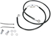 BRAKE LINE STAINESS STEEL BLACK COATED FRONT/UPPER/LOWER EXTENDED +8"