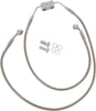 BRAKE LINE STAINESS STEEL CLEAR COATED FRONT/UPPER/LOWER OEM LENGTH