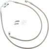 BRAKE LINE STAINESS STEEL CLEAR COATED FRONT/UPPER/LOWER EXTENDED +4"