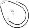BRAKE LINE STAINESS STEEL BLACK COATED FRONT/UPPER/LOWER EXTENDED +10"