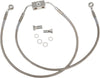 BRAKE LINE STAINESS STEEL CLEAR COATED FRONT/UPPER/LOWER EXTENDED +6"