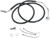 BRAKE LINE STAINESS STEEL BLACK COATED FRONT/MID OEM LENGTH