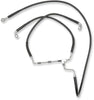 BLACK VINYL/STAINLESS EXTENDED LENGTH FRONT BRAKE LINE KIT