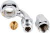 UNIVERSAL BRAKE LINE FITTING CHROME 3/8"/10MM-BANJO 35°