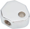 BRAKE-TEE CHROME W/ 3 X 1/8" NPT HOLES