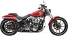EXHAUST RADIAL SWEEPERS CHROME W/ BLACK HEATSHIELDS W/ HOLES