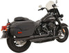 EXHAUST SYSTEM STRAGGERED DUAL BLACK