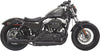 MUFFLER 3" BLACK W/ BLACK END CAP W/ CONTRAST FLUTES