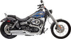 MUFFLER 3" SLIP ON PERFORMANCE W/ BLACK CONTRAST END CAP CHROME