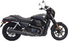 MUFFLER 4" SLIP-ON STRAIGHT CUT BLACK W/BLACK BILLET END CAP