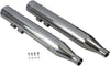 MUFFLER 4" STRAIGHT CAN CHROME W/TUNED BAFFLE CHROME END CAP.