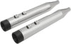 MUFFLERS SLIP-ON 4" CHROME W/BLACK BILLET END CAPS