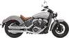 MUFFLER 3" SLIP ON CHROME W/CHROME SLASH CUT END CAP