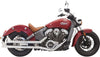 MUFFLER SLIP ON 2-1/4" HOUSING W/BAFFLE AND FISHTAIL END CHROME