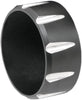 END CAP STRAIGHT CUT FOR PRO STREET BLACK W/ CONTRAST FLUTES