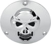 3-D SKULL DERBY COVER CHROME 3-HOLE