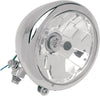 HEADLIGHT DIAMOND-STYLE 5.75" BOTTOM-MOUNT CLEAR LENS W/O VISOR CHROME