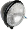 HEADLIGHT 5.75" BOTTOM-MOUNT CLEAR LENS BLACK