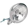 CHROME 5-3/4" DIAMOND-STYLE BOTTOM-MOUNT HEADLIGHT ASSEMBLY FOR SPRINGER