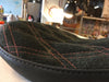 ROADSIDE MILLER SEAT BLACK SUEDE WITH RED DIAMOND STITCH